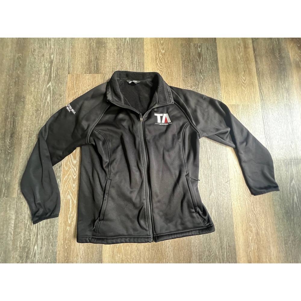 The North Face Fleece Jacket Womens XXL Black TA Services Full Zip Softshell
